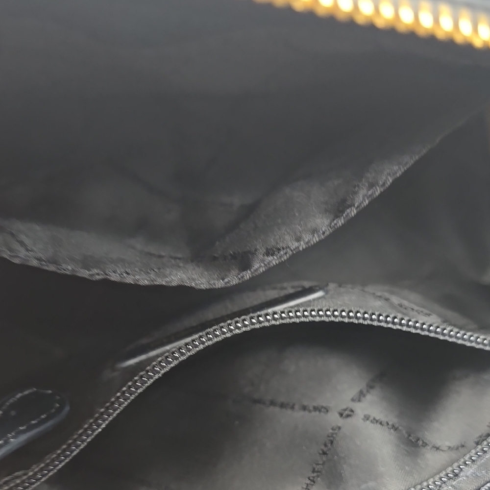 Michael Kors EMILIA Black Satchel with Gold Accents - Picture 6 of 13